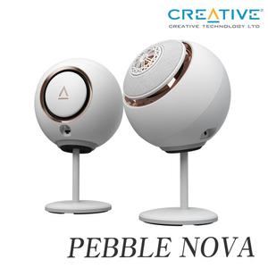 Creative 크리에이티브 PEBBLE NOVA 코엑셜 드라이버 RGB 2채널 프리미엄 스피커 화이트(正品)