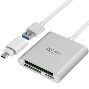 컴팩트 플래시 CF 카드 리더, WEme 알루미늄 멀티인원 USB 3.0 마이크로 SD 카드 리더, PC, Macbook Mini, USB C 장치용 2-in-1 타입 C 어댑터, Sandisk 지원 / Lexar UHS, SDHC 메모리 카드