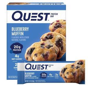 Quest Nutrition Blueberry 머핀 단백질 바, 60g 4개