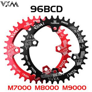 VXM 라운드 96BCD 체인 링 MTB 마운틴 BCD 96 자전거 자전거 32T 34T 36T 38T 크랭크 셋 M7000 M8000 M9000 치아 플레이트 부품