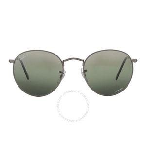 [관부가세포함] Ray-Ban 레이란 라운드 메탈 크로맨스 실버/그린 남성용 선글라스 RB3447 004/G