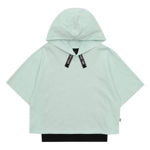 [소이] HC22 5부 레이어드 후드 세트 티 여아 여름용 민트 5부 레이어드 박스핏 후 (S32683369)