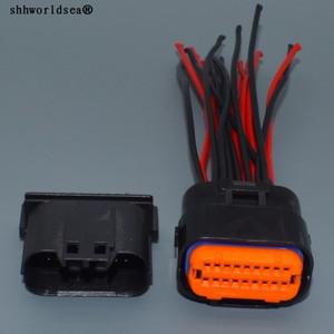 Shhworld sea-18 핀/웨이 ECU 표준 핀 헤더 암수형 플러그 하우징 자동차 커넥터 MX23A18SF1 MX23A18NF1 와