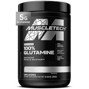 글루타민 파우더 | MuscleTech 100% 순수 L 글루타민 파우더 | 운동 후 회복 음료 | 남성 및 여성용 L-글루