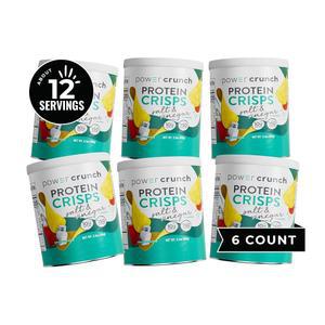Power Crunch Protein CRISPS, 감자 스타일 단백질 칩, 소금 및 식초, 단백질 10g, 1회 제공량당 29.8g(1.0