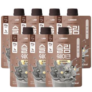 랩노쉬 슬림 단백질 프로틴 쉐이크 흑임자맛 45g X7