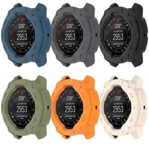 Garmin Instinct 3 용 TPU 보호 케이스 45mm AMOLED 솔라 스마트 시계 스트랩 실리콘 커버 범퍼
