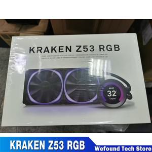 NZXT 화이트 데스크탑 통합 240 수냉식 라디에이터 디지털 디스플레이 콜드 헤드, KRAKEN Z53 RGB