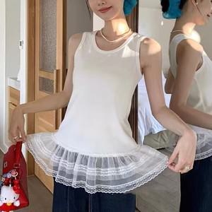 리본스완 레이스 레이어드 골지 나시티_M3936