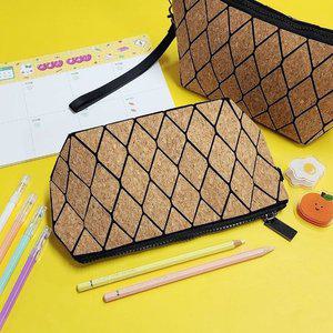 코르크 패턴 메이크업 파우치 중 화장품파우치 화장품 (WFHO2ZX)