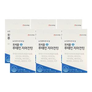 안국약품 토비콤 루테인 지아잔틴 500mg x 30캡슐 x 6박스