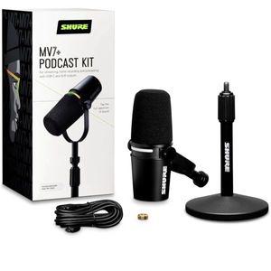Shure 브랜드 New MV7+ 팟캐스트 다이나믹 마이크 Stand 마이크로폰 연결 스탠드 이어폰 케이블 2743778 30