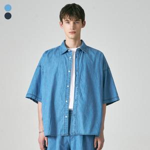 [그루브라임]유니)데님 하프셔켓 (DECENT DENIM HALF SHIRTS) [LRRMCSD307M]