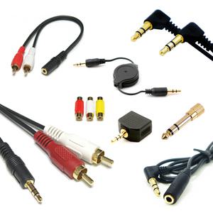 오디오 스피커 AUX 케이블 3.5 2.5 5.5 크기 변환 젠더 스테레오 3.5 mm to 2 RCA 이어폰 마이크 연장선 광 케이블 선 ㄱ자 꺾임 AV Y 확장 잭 분배기 