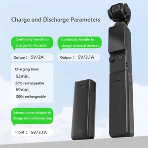 DJI Osmo Pocket 3 충전기 모바일 보조베터리 4500mAh 휴대용 카메라 확장 핸들용 배터리 그립