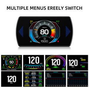 헤드업디스플레이 HUD P12 차량용 obd2 헤드 업 디스플레이 hud obd 게이지 듀얼 스마트 디지털 미터 속도
