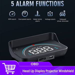 헤드업디스플레이 HUD ZMFJH M8 자동 OBD2 헤드업 디스플레이 프로젝터 디지털 차량용 속도계