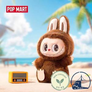 POPMART 100% 정품 버전 몬스터 시트 펜던트 액션 피규어, 오리지널 라부부 인형, 애니메이션 모델 조각상