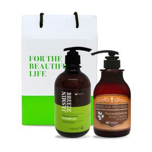 모링가 자스민 샴푸 500ml + 노넨알데하이드 바디클렌져 1개 2종 헤어 바디 선물세트
