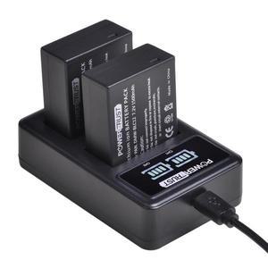 DMW-BLC12 배터리 및 LED 충전기 파나소닉 루믹스 DMC-G85 DMC-FZ200 G7 GH2 용