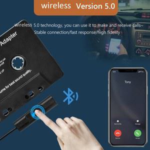 카세트 카팩 테이프 블루투스 변환기 자동차 AAC MP3 SBC AUX 옥스 오디오 어댑터 마이크 포함