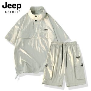 JEEP 남성 여름 아노락세트 자외선 차단 운동복 상하의세트