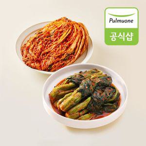 [보리보리/풀무원]풀무원 사계절 아삭 포기김치 4kg+갓김치 2kg