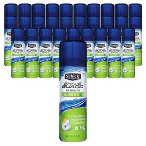 쉬크 쉐이브가드 센서티브 라임폼 220ml x 30개 쉐이빙 면도 거품 폼 크림 젤