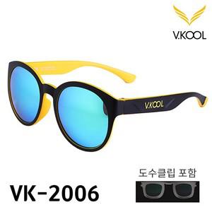 브이쿨 VK-2006 그린 옐로우 선글라스 도수클립 포함