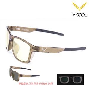 브이쿨 VK-2007 옐로우 변색 낚시 선글라스 도수클립
