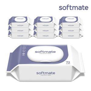 [순둥이] 생분해물티슈 소프트메이트65 캡형 72매 10팩/w65C-01[26190958]