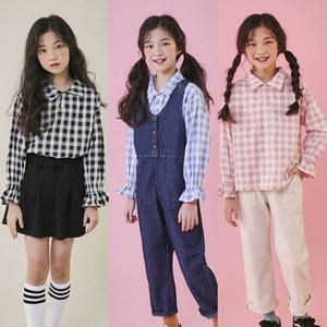 이월행사 클래식체크 블라우스