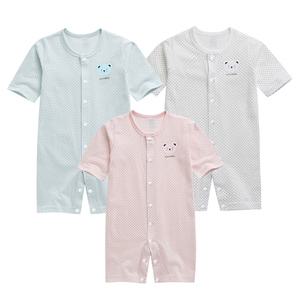그린베베/영유아/아기옷/남아/여아/신생아/외출복/돌복/우주복/여름용_스몰도트 7부 우주복