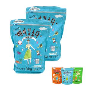 베이킹소다 세제 3kg 1p 주방 화장실 기름 때 찌든때 냄새 제거 과일세척 천연 세정제