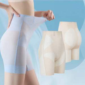 여성 아이스 쿨링 몸매보정 하이웨스트 사각팬티 롱팬티 심리스 똥배 팬티