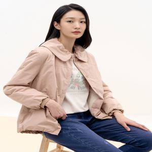 [지센][지센] 와이드카라 볼륨 숏 점퍼 LFCAN102_BE