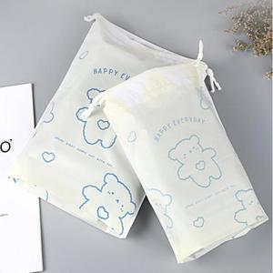 밀크 22x30 대 조임끈 포장 파우치 입학 초등학생 선물 여행용파우치 새학기 문구 생일 유치원