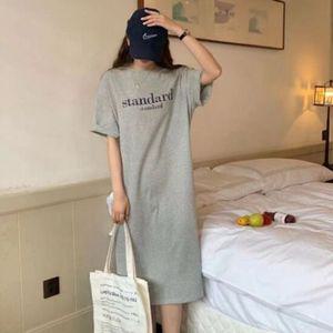 원피스 스타일 데일리룩 레터링 편안한 대학생 롱 박