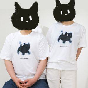 [스토어추천TOP10] 으아아 착시 고양이 티셔츠 반팔 티/3D 픽셀 프린팅