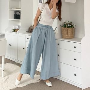 큐롯팬츠 여성 밴딩 허리스트랩 빅와이드 데일리 치마바지 BYGO-WPT-3503-소라
