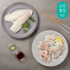[품질보장] 국내산 통영 우럭회 숙성 슬라이스 250g 당일작업 +해동지/소스