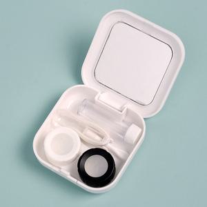 Oce 휴대용 거울 세척액 렌즈 통 5p 화이트 보존액 보관 손거울 실리콘 집게 석셕 렌즈케이스 렌즈 세척통
