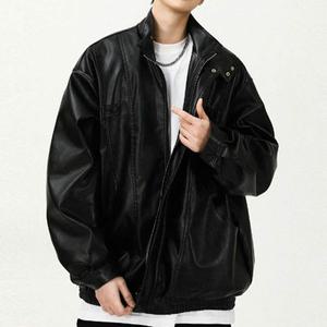 남자 라이더 자켓 넥 하단 투버튼 밑단 밴딩 아우터 (HJJ-WEDFA69)