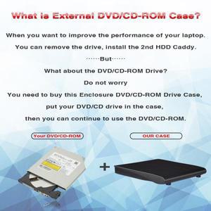 DeepFox USB 30 DVD 드라이브 외장 광학 인클로저 없는 노트북 SATAUSB 케이스 127mm