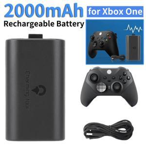 대용량 컨트롤러 충전식 배터리 팩, Xbox One용 케이블 포함, 2000mAh 교체 팩