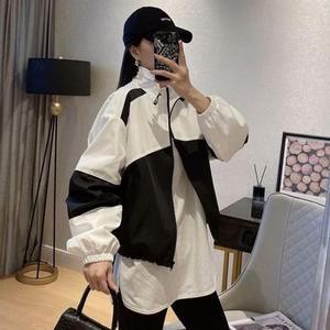[BZJLMY5D_51CK]바람막이 간절기 점퍼 크롭기장 여성 자켓