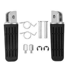 VPZMT Motorcycle Front Foot Pegs Footrests Fits for Yamaha YZF1000 R1 FZ1 FZ6R FZ6 FJR1300 FZ400 XJR1200 XJR1300 XJR400 XJ6 TDM (Front - Black)