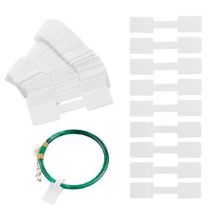 WDONAY 100PCS 주얼리 가격표 라벨 셀프 접착 링 블랭크 스티커 팔찌 (흰색, 직사각형)