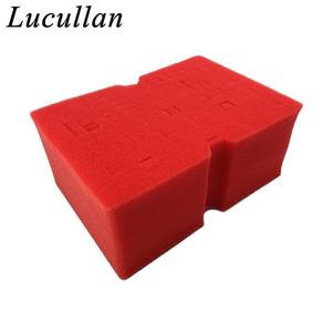Lucullan 대형 크로스 컷 내구성 소프트 폼 그리드 스폰지, 린리스 흡수성 이지 그립, 스크래치 방지 세차