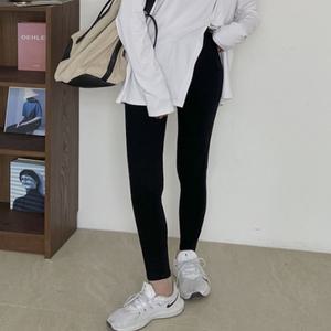 여성 슬림핏 스판 9부 팬츠 블랙스키니 슬림 스판팬츠